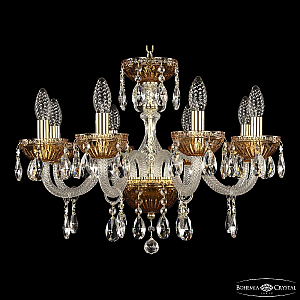 Подвесная люстра Bohemia Ivele Crystal 5417/8/195 G Amber/M-1G