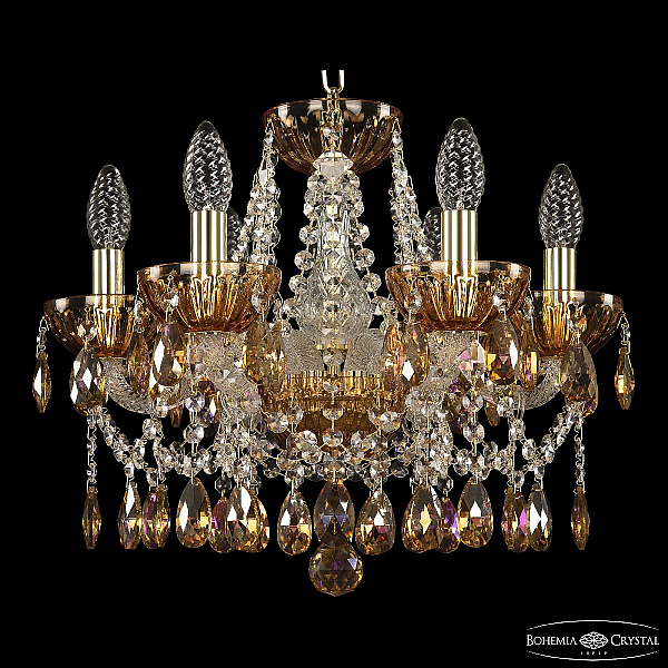 Подвесная люстра Bohemia Ivele Crystal 5413/6/141 G Amber/M-1H K777