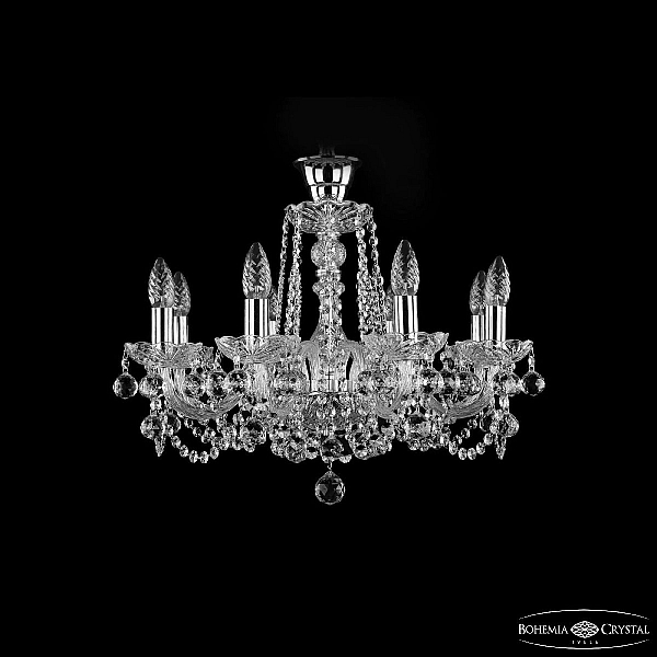 Подвесная люстра Bohemia Ivele Crystal 1402/8/195 Ni Balls Tube