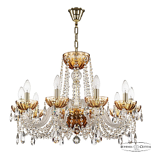 Подвесная люстра Bohemia Ivele Crystal 5402/10/240 G Amber/M-1H