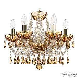 Подвесная люстра Bohemia Ivele Crystal 5413/6/141 G Amber/M-1H K777