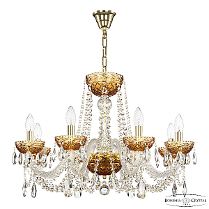 Подвесная люстра Bohemia Ivele Crystal 5402/8/240 G Amber/M-1F
