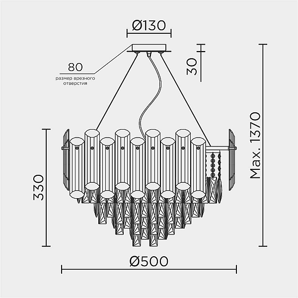 Подвесная люстра Modelux ML.7088.500 GD