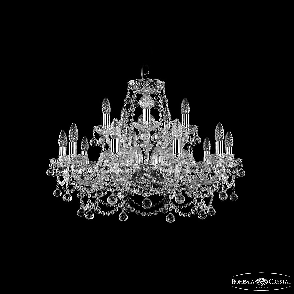 Подвесная люстра Bohemia Ivele Crystal 1411/10+5/240 Ni Balls