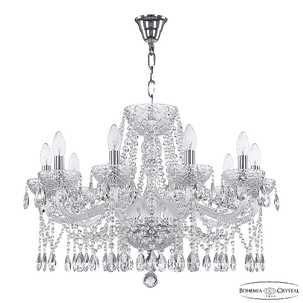Подвесная люстра Bohemia Ivele Crystal 5413/10/240 Ni Clear/M-1F