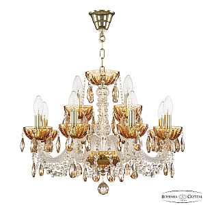 Подвесная люстра Bohemia Ivele Crystal 5402/8+4/195 G Amber/M-1H K721