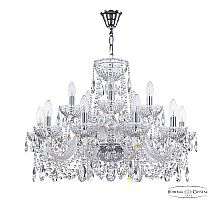 Подвесная люстра Bohemia Ivele Crystal 5402/10+5/240 Ni Clear/M-1G