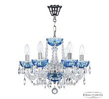 Подвесная люстра Bohemia Ivele Crystal 5402/6/141 Ni Aquamarine/M-1G