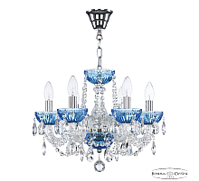 Подвесная люстра Bohemia Ivele Crystal 5402/6/141 Ni Aquamarine/M-1G