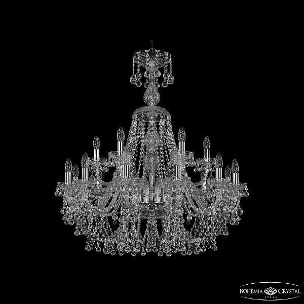 Подвесная люстра Bohemia Ivele Crystal 1409/12+6/300/XL-95 Ni