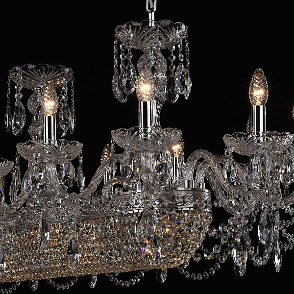 Подвесная люстра Bohemia Ivele Crystal 1453/18/195/1500 Ni