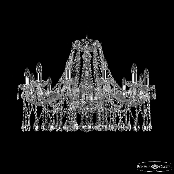 Подвесная люстра Bohemia Ivele Crystal 1413/12/300 Ni Leafs