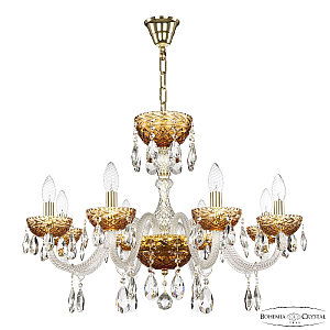Подвесная люстра Bohemia Ivele Crystal 5417/8/240 G Amber/M-1F