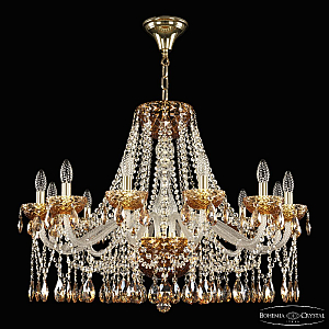Подвесная люстра Bohemia Ivele Crystal 5413/12/300 G Amber/M-1F K721