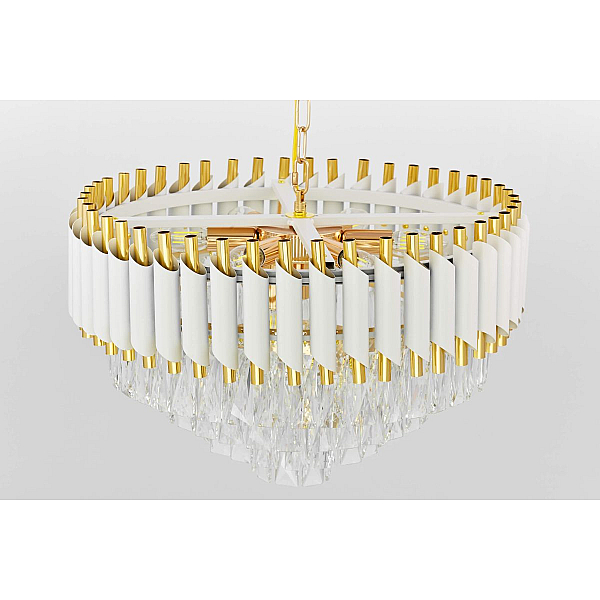 Подвесная люстра Lumina Deco Funneli LDP 6003-500 WT+F.GD