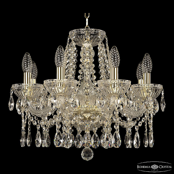 Подвесная люстра Bohemia Ivele Crystal 5413/8/165 G Clear/M-1G