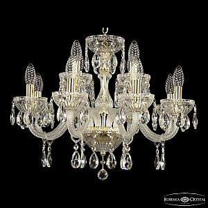 Подвесная люстра Bohemia Ivele Crystal 5417/8+4/195 G Clear/M-1G