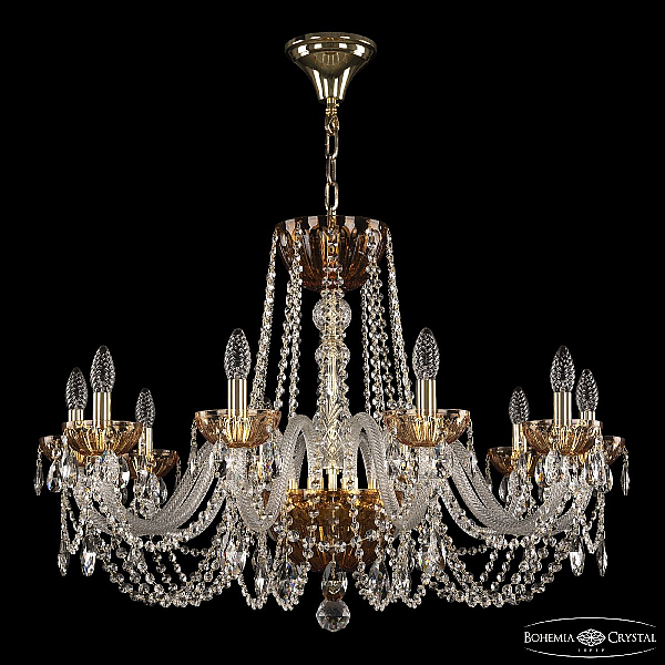 Подвесная люстра Bohemia Ivele Crystal 5402/10/300 G Amber/M-1H