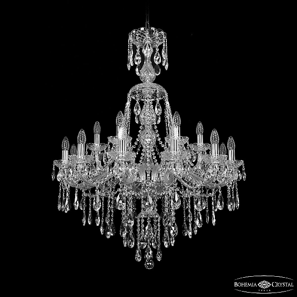 Подвесная люстра Bohemia Ivele Crystal 1415/12+6/300/XL-108 Ni