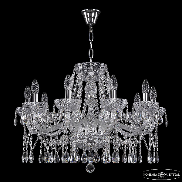 Подвесная люстра Bohemia Ivele Crystal 5413/10/240 Ni Clear/M-1F