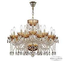 Подвесная люстра Bohemia Ivele Crystal 5413/10+5/240 G Amber/M-1G