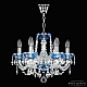 Подвесная люстра Bohemia Ivele Crystal 5402/6/141 Ni Aquamarine/M-1G