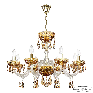 Подвесная люстра Bohemia Ivele Crystal 5417/8/240 G Amber/M-1F K721
