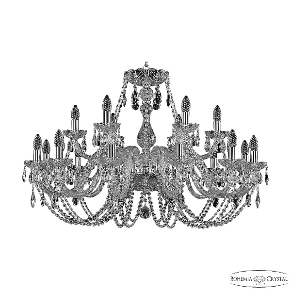 Подвесная люстра Bohemia Ivele Crystal 101/12+6/360 Ni