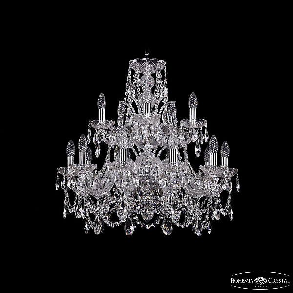Подвесная люстра Bohemia Ivele Crystal 1411/10+5/240/2d Ni