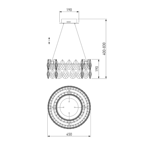 Подвесная люстра Bogates Marvel 90370/1 Strotskis a065694