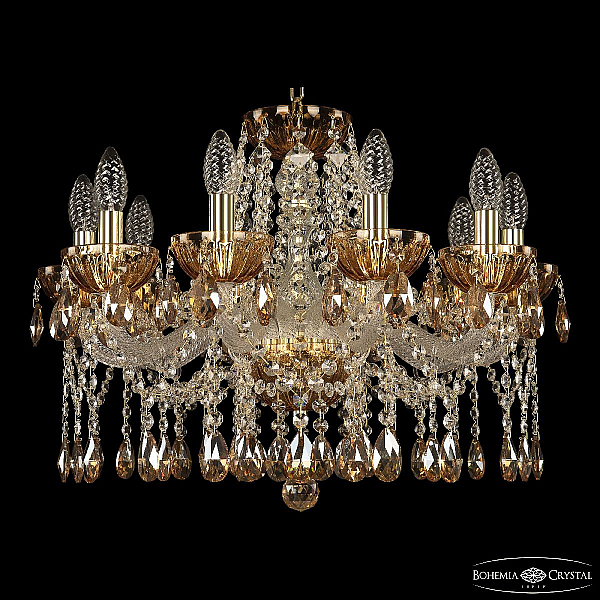 Подвесная люстра Bohemia Ivele Crystal 5413/10/200 G Amber/M-1H K721