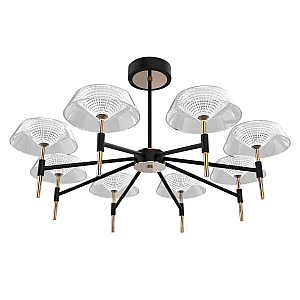 Люстра на штанге DeLight Collection MD21001018-8A black/gold