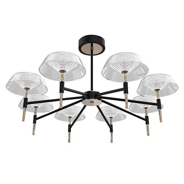 Люстра на штанге DeLight Collection MD21001018-8A black/gold
