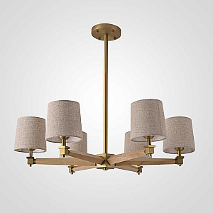 Люстра на штанге ImperiumLoft Stavra Jorgenson Beige/Light Wood 203573-26