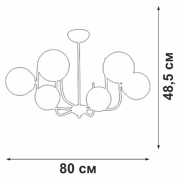 Люстра на штанге Vitaluce V39570-8/6PL