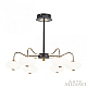 Потолочная светодиодная люстра Arte Milano Neapol73908 273908/6 BK/GD