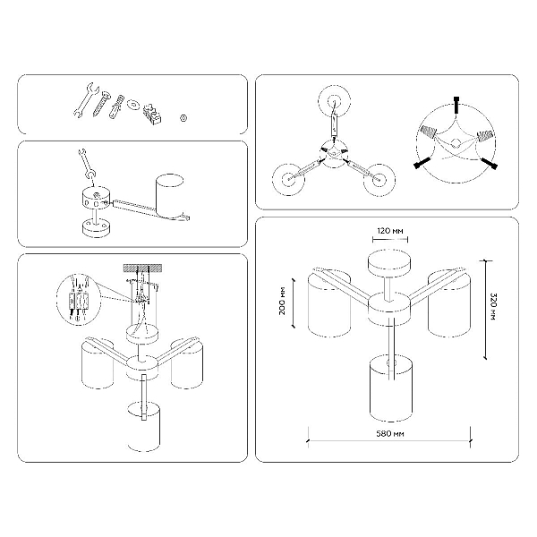 Потолочная люстра Ambrella light Traditional Loft TR83112