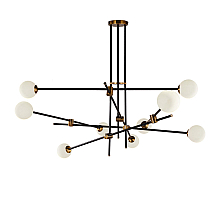 Люстра на штанге Delight Collection Bistro Globe 9389P/9 black/gold