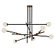 Люстра на штанге Delight Collection Bistro Globe 9389P/9 black/gold