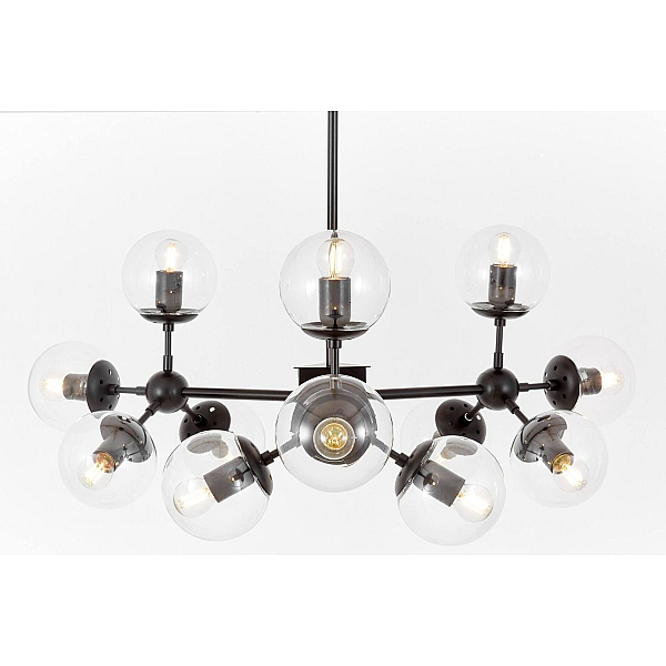 Люстра на штанге Lumina Deco Zodiak LDP 160-12 BK+PR