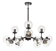 Люстра на штанге Lumina Deco Zodiak LDP 160-12 BK+PR