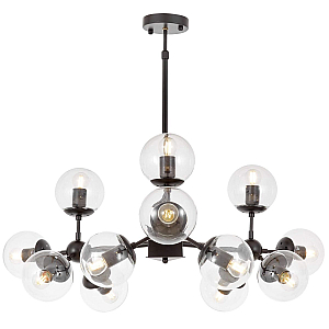 Люстра на штанге Lumina Deco Zodiak LDP 160-12 BK+PR