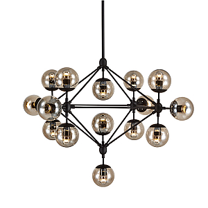 Люстра на штанге Delight Collection Modo 8916P/15 black/cognac