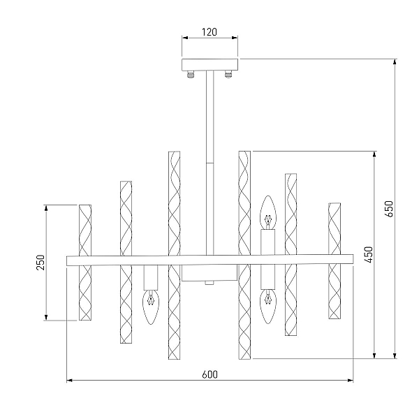 Люстра на штанге Bogates Hollis 367/9 Smart