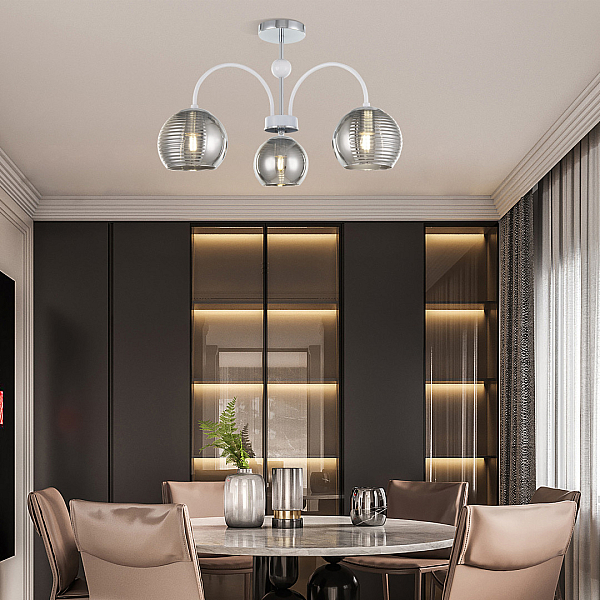 Люстра на штанге Arte Milano Napoli 320719/3 CR+WH