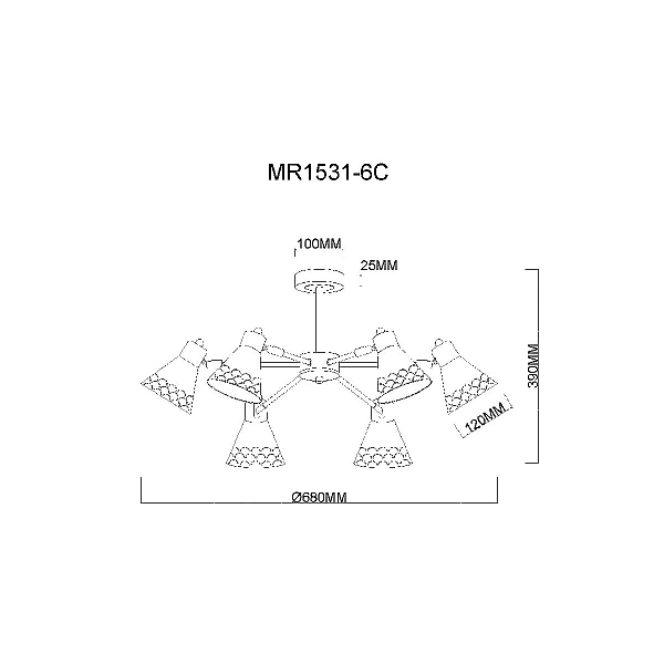 Потолочная люстра MyFar Chilly MR1531-6C