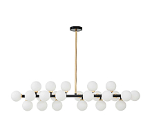 Люстра на штанге Lumina Deco Marsiada LDP 6033-24 BK+GD
