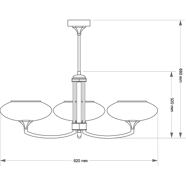 Подвесная люстра Kutek Decor DEC-ZW-3 (P)
