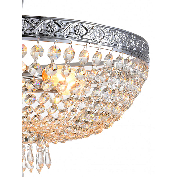 Люстра на штанге Natali Kovaltseva BAROCCO 81404/6C CHROME