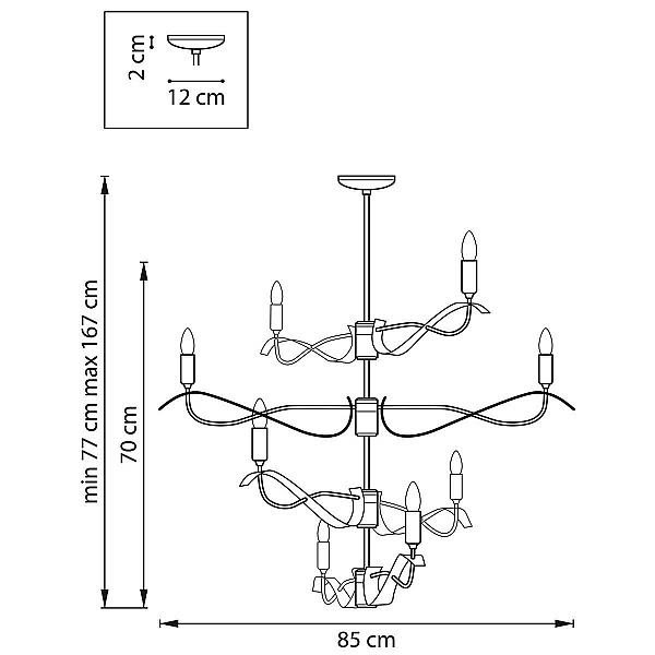 Люстра на штанге Lightstar Ragno 733283